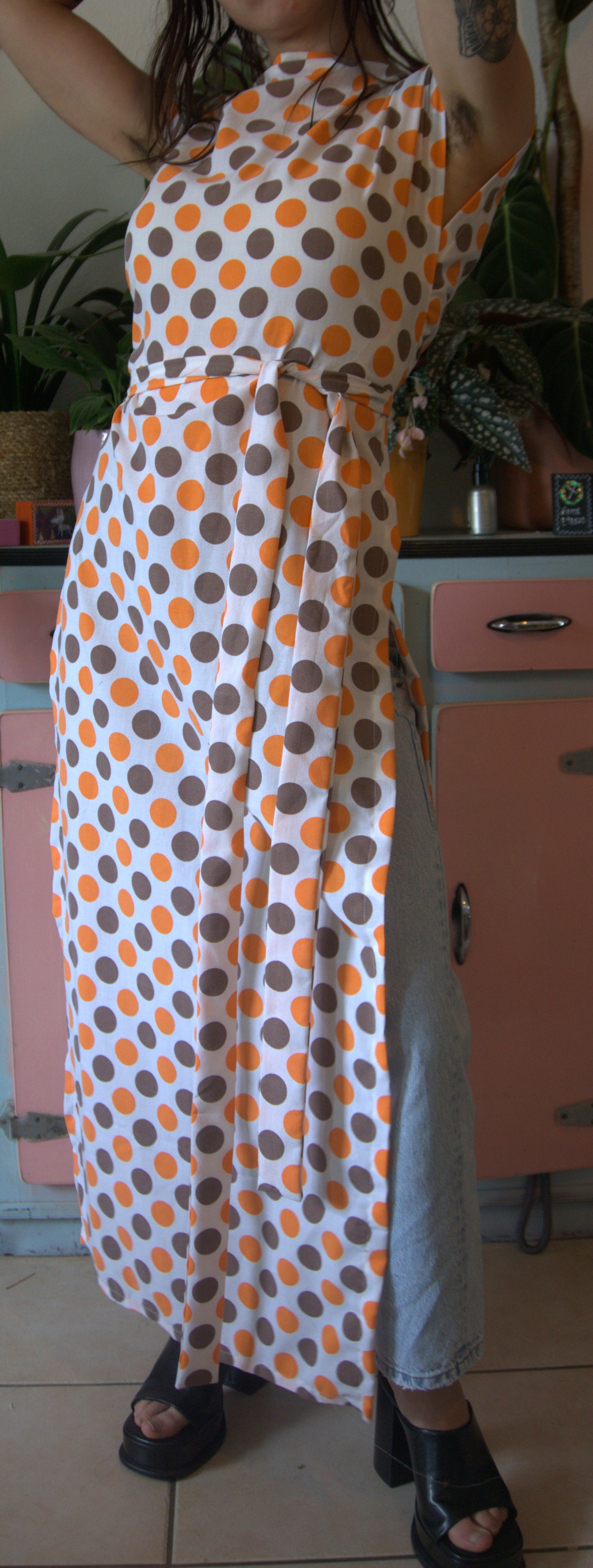 ziggi dress maxi - pois vintage