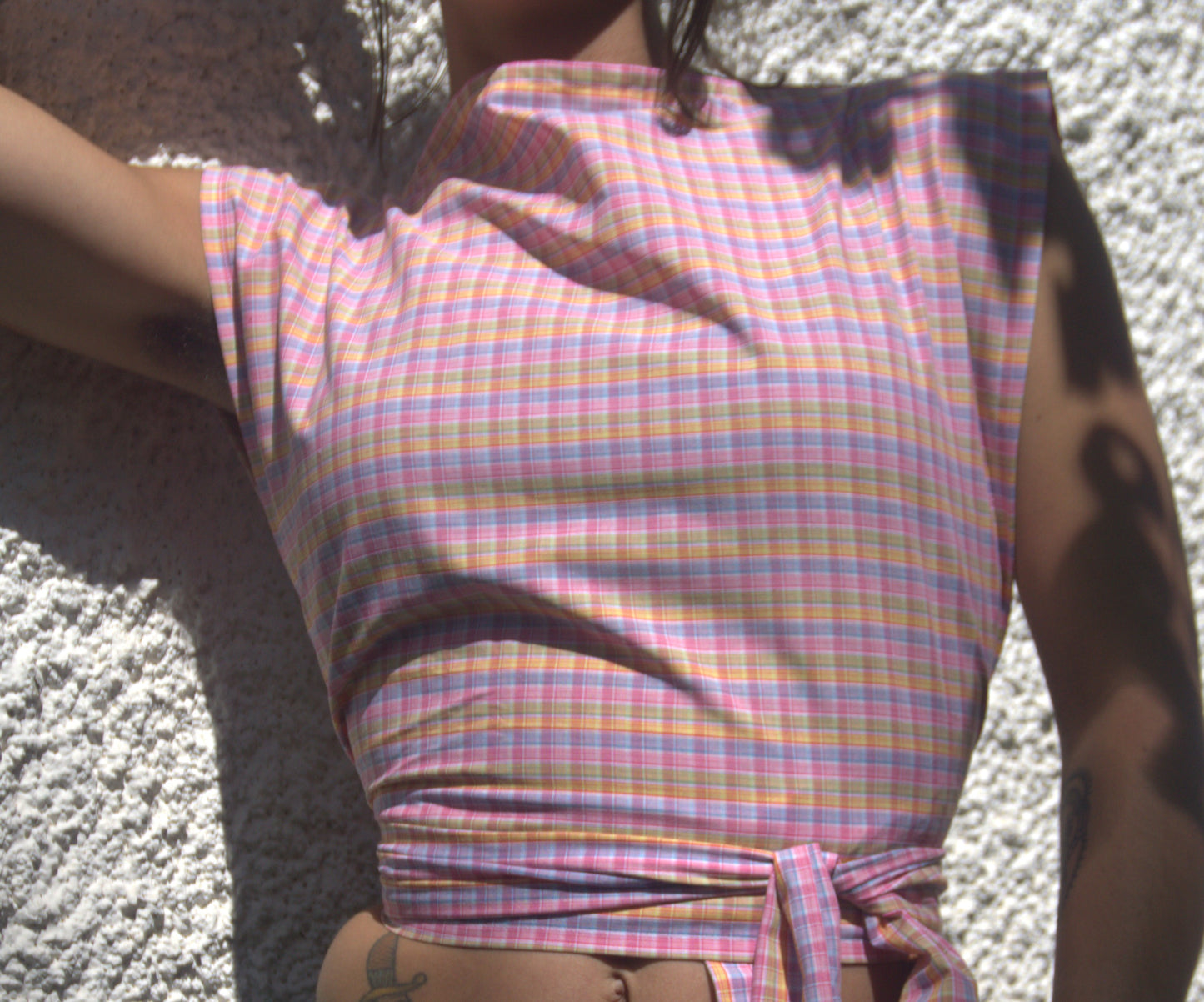 Ziggi top - tartan pastel