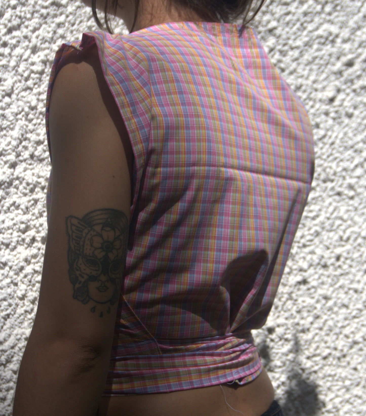 Ziggi top - tartan pastel