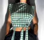 ziggi top - vichy vert