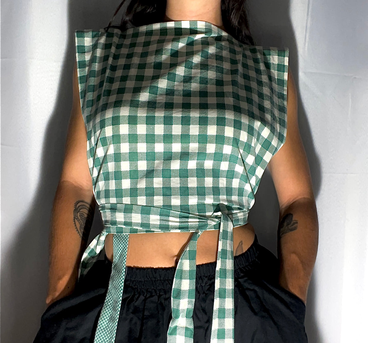 ziggi top - vichy vert